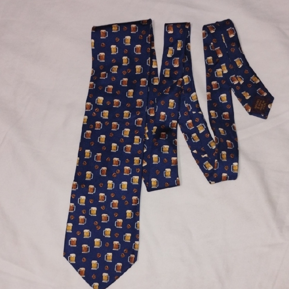 Alynn Neckwear "A Cold One" Beer Pretzel Print 10